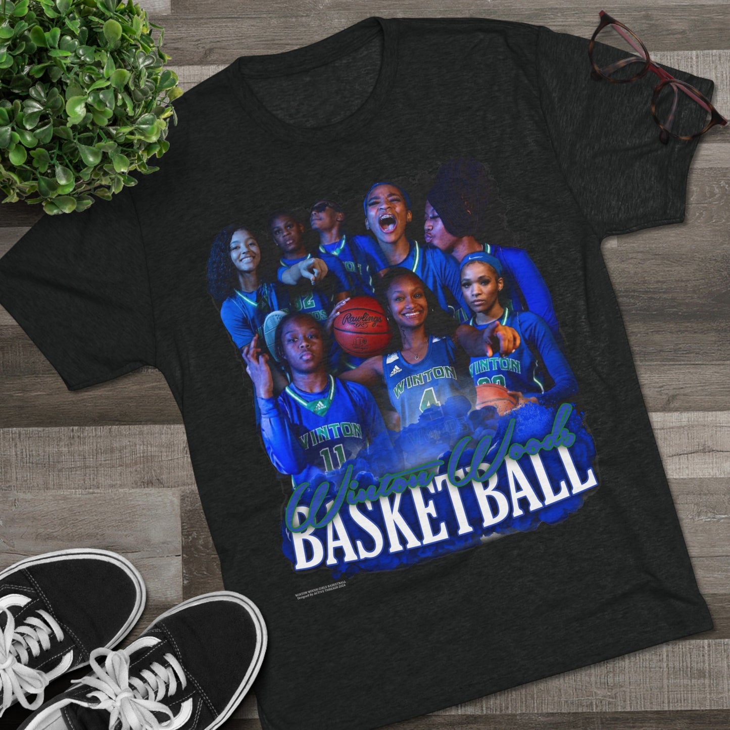 Winton Woods Girls Basketball Tri-Blend Crew Tee