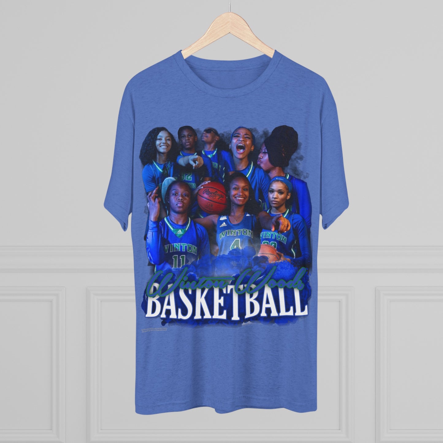 Winton Woods Girls Basketball Tri-Blend Crew Tee