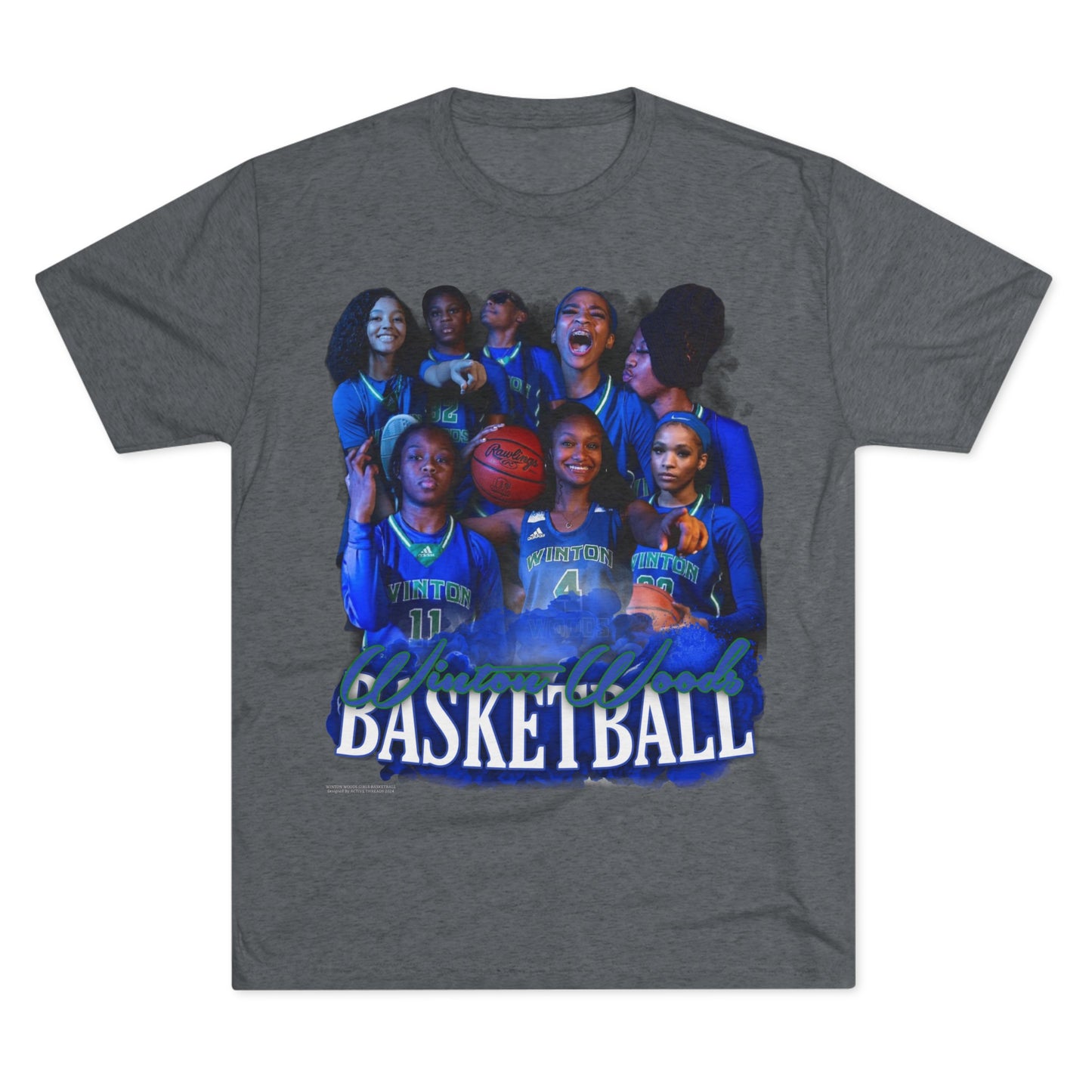 Winton Woods Girls Basketball Tri-Blend Crew Tee