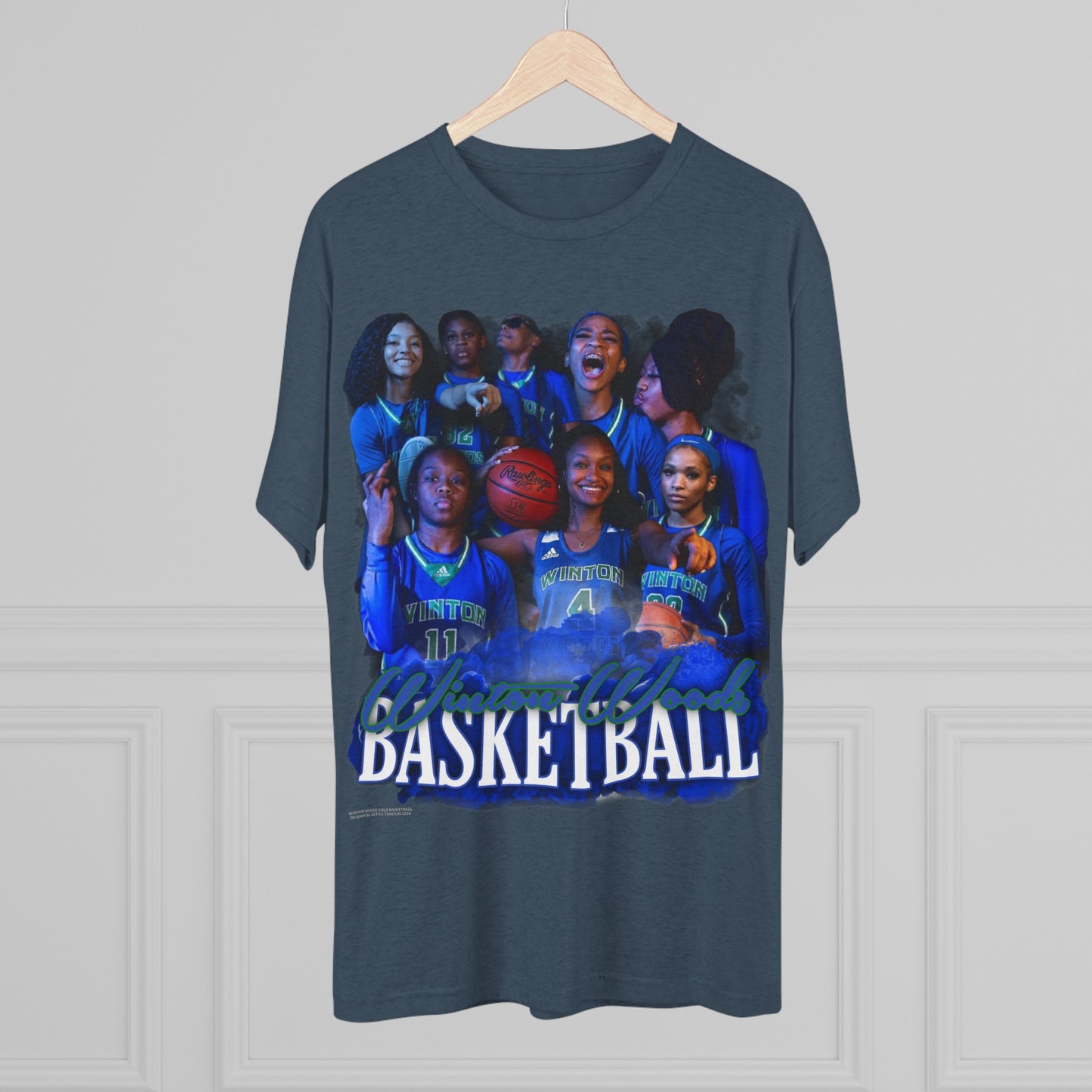 Winton Woods Girls Basketball Tri-Blend Crew Tee