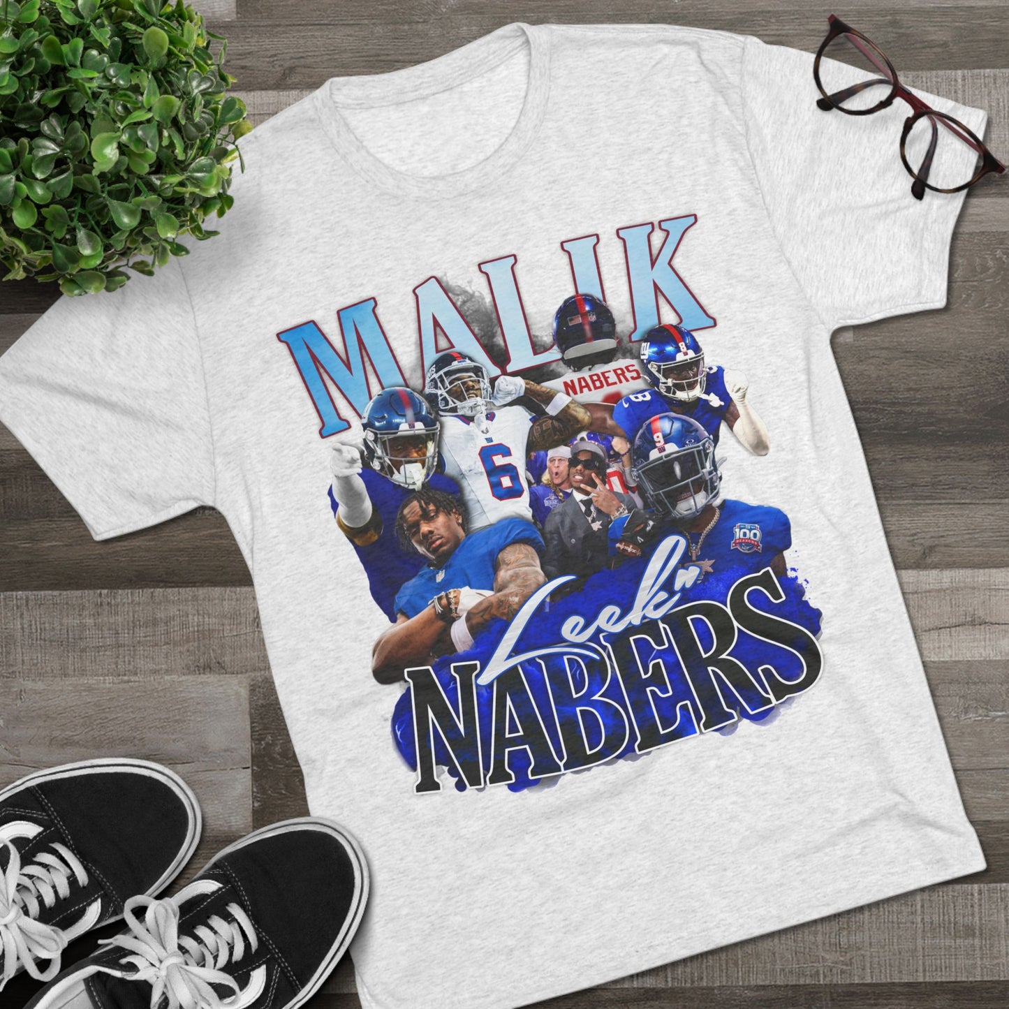 Malik Nabers Tri-Blend Crew Tee
