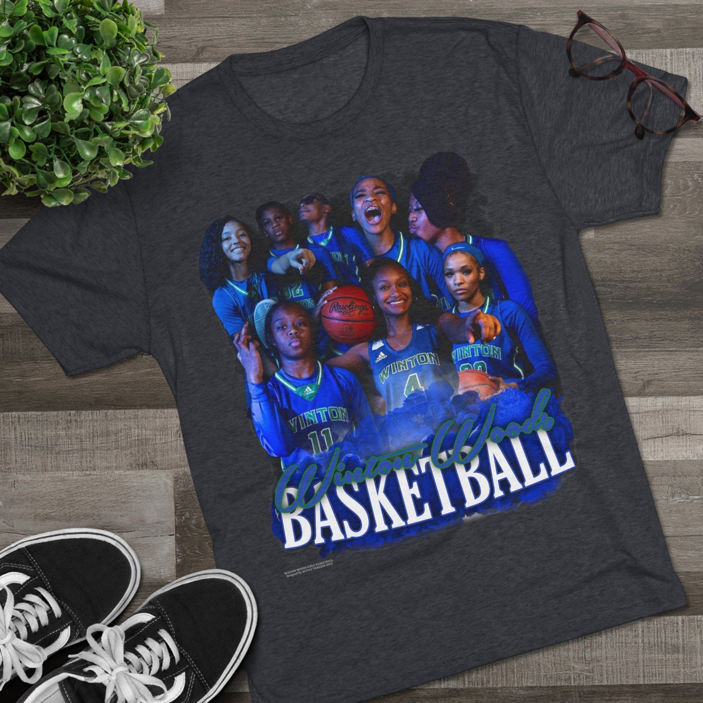 Winton Woods Girls Basketball Tri-Blend Crew Tee