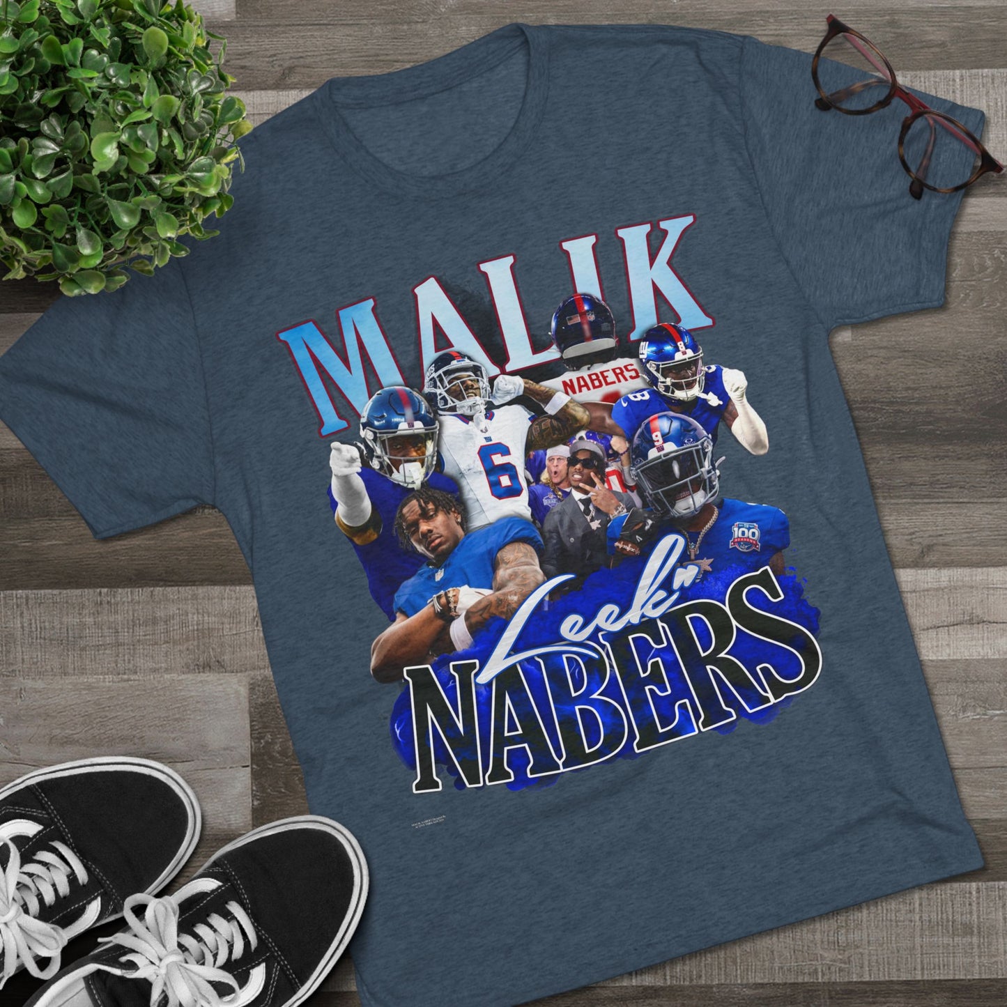 Malik Nabers Tri-Blend Crew Tee