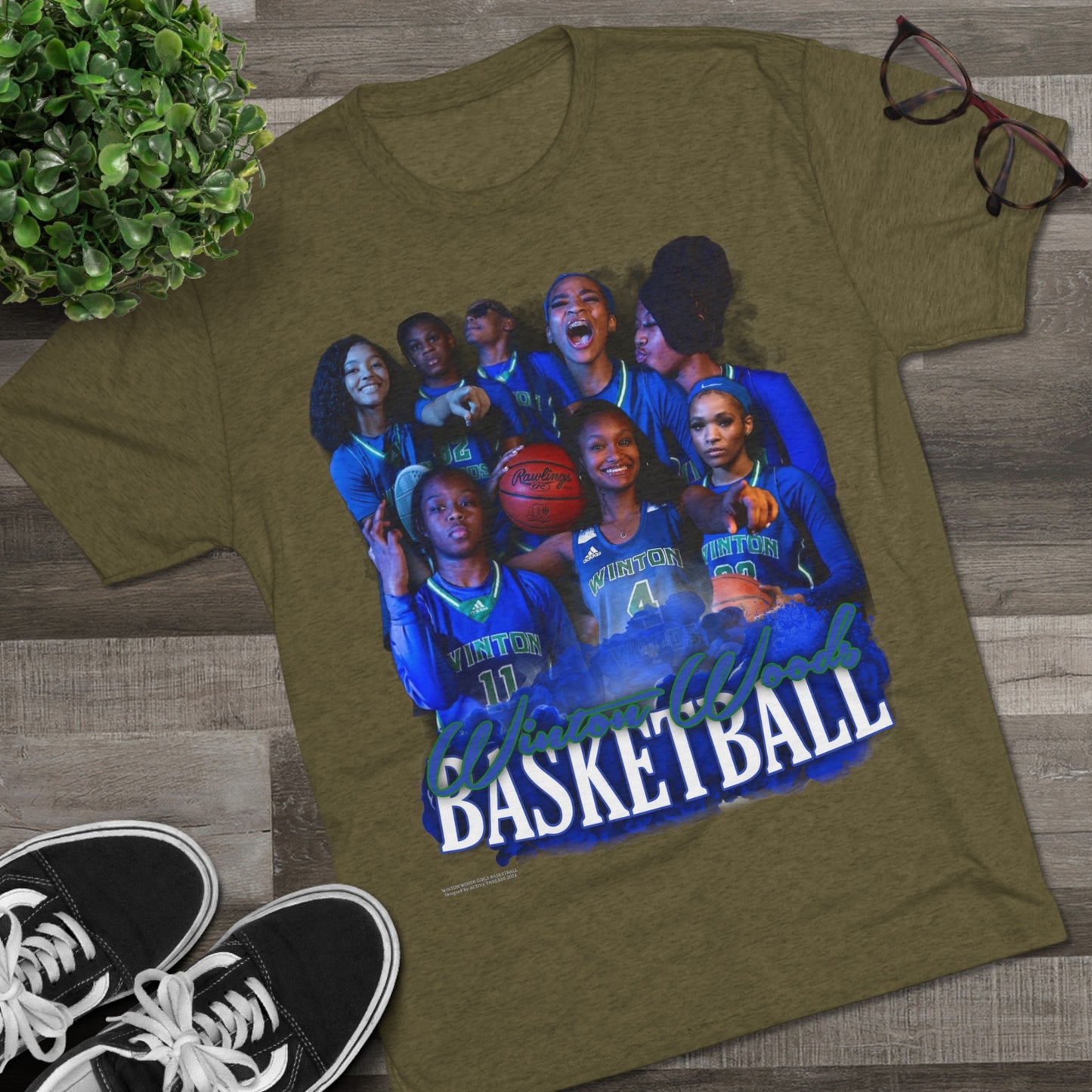 Winton Woods Girls Basketball Tri-Blend Crew Tee
