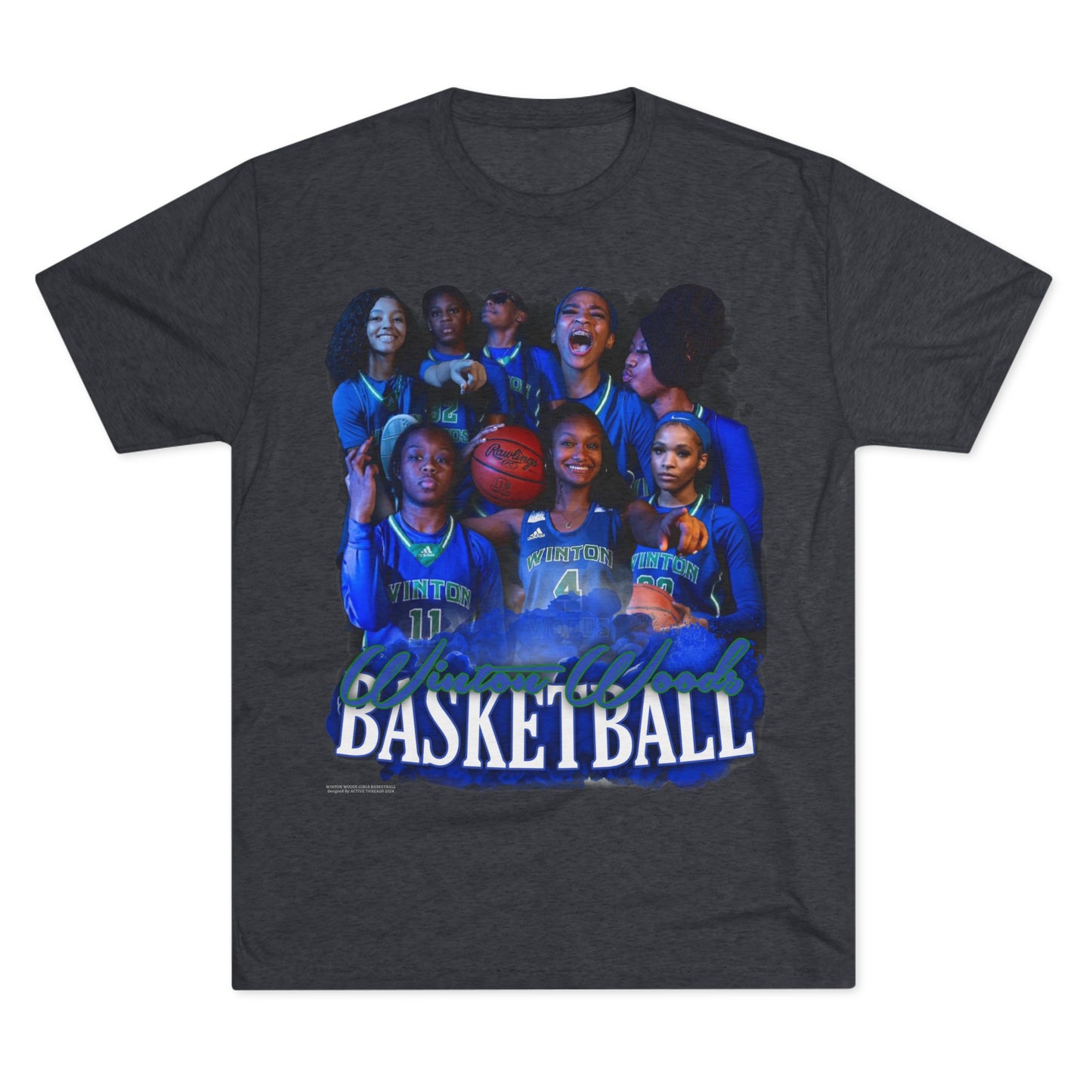 Winton Woods Girls Basketball Tri-Blend Crew Tee
