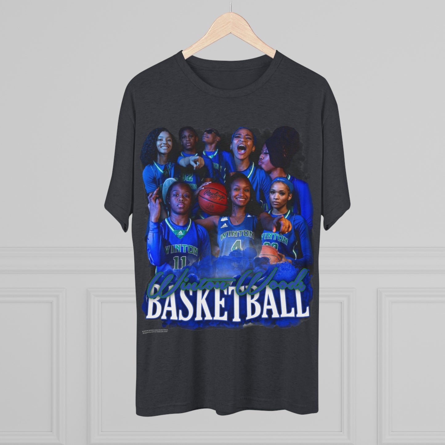 Winton Woods Girls Basketball Tri-Blend Crew Tee
