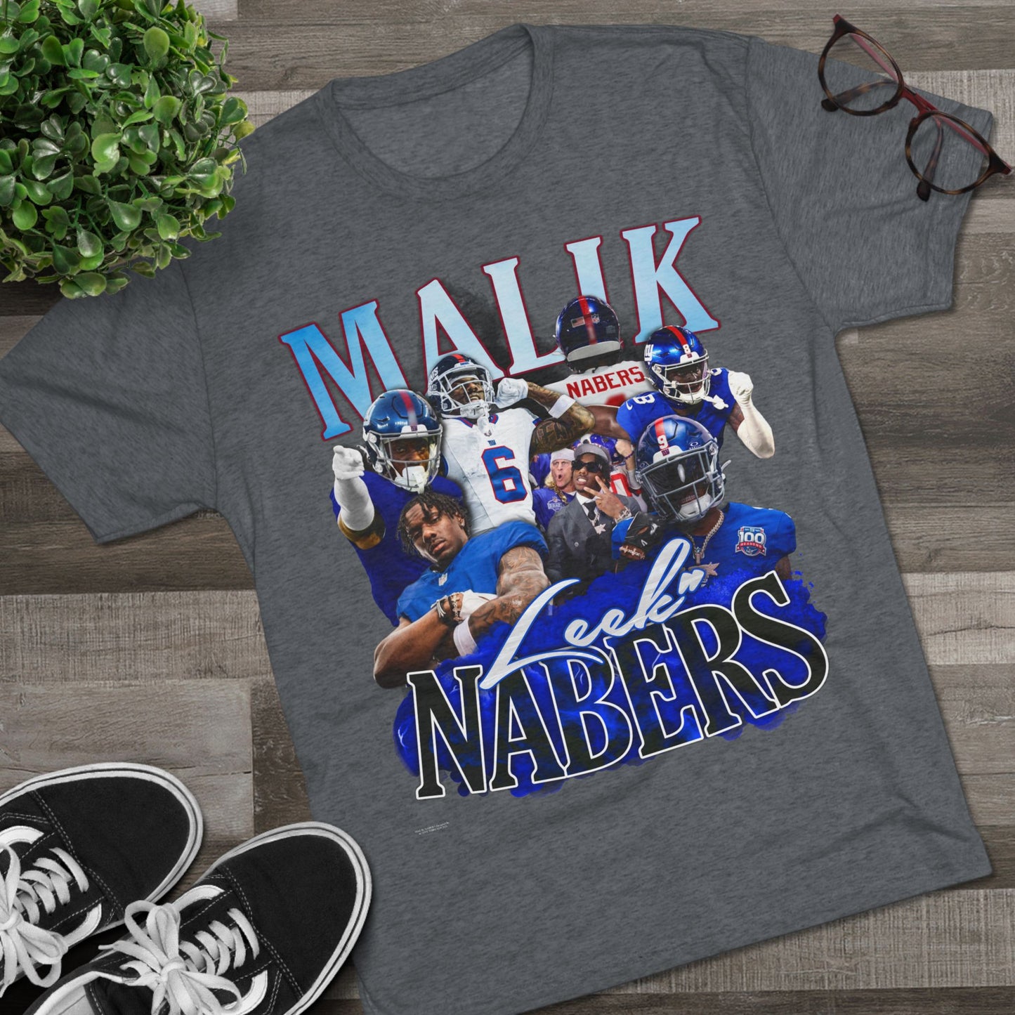Malik Nabers Tri-Blend Crew Tee