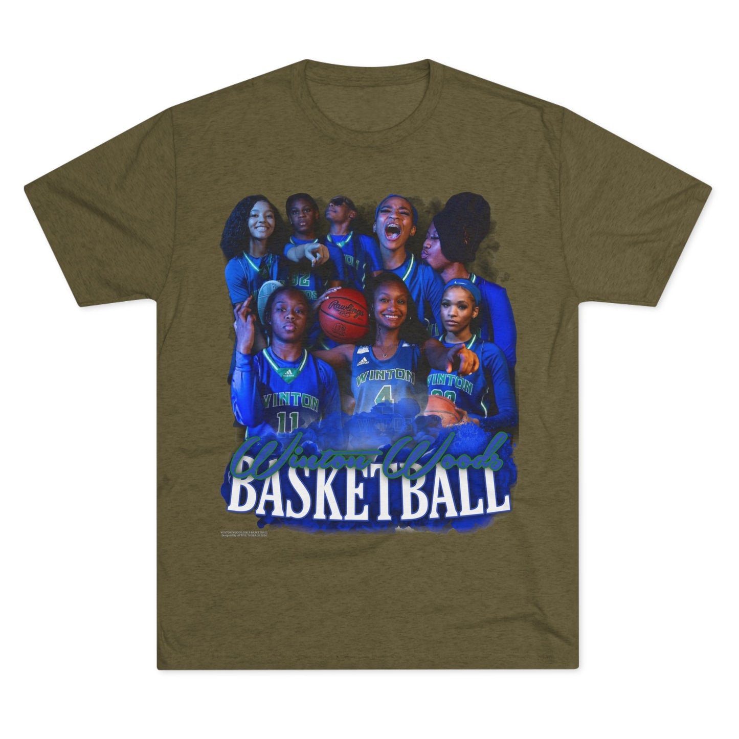 Winton Woods Girls Basketball Tri-Blend Crew Tee