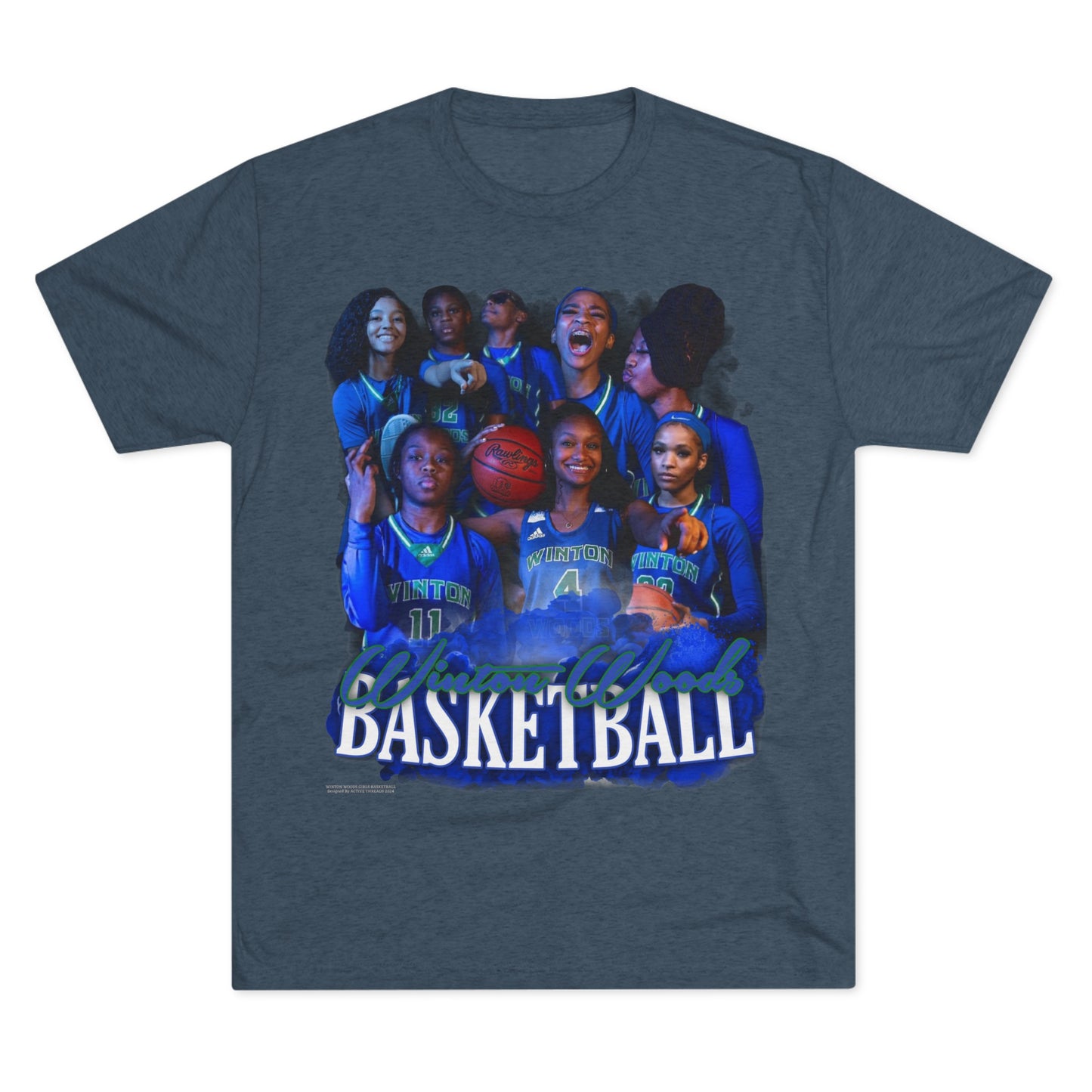 Winton Woods Girls Basketball Tri-Blend Crew Tee