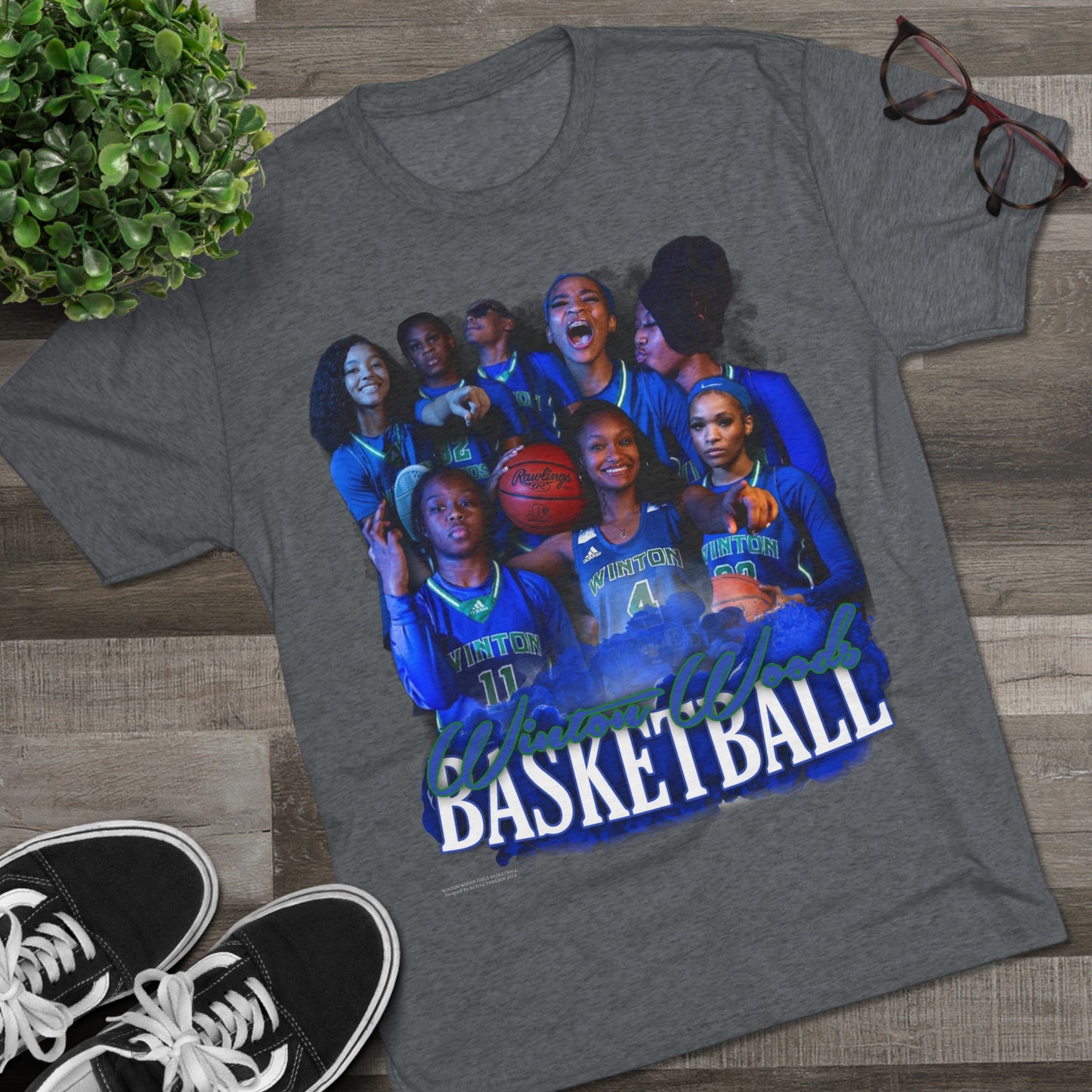 Winton Woods Girls Basketball Tri-Blend Crew Tee