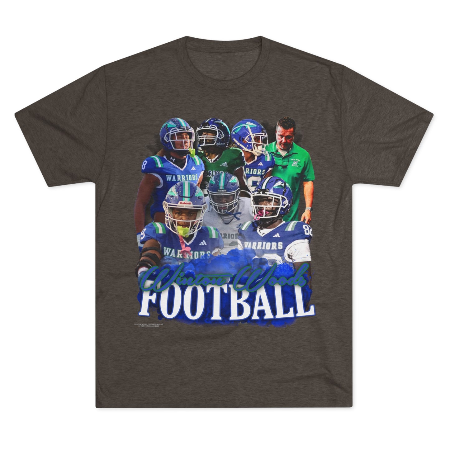 Winton Woods Football Tri-Blend Crew Tee