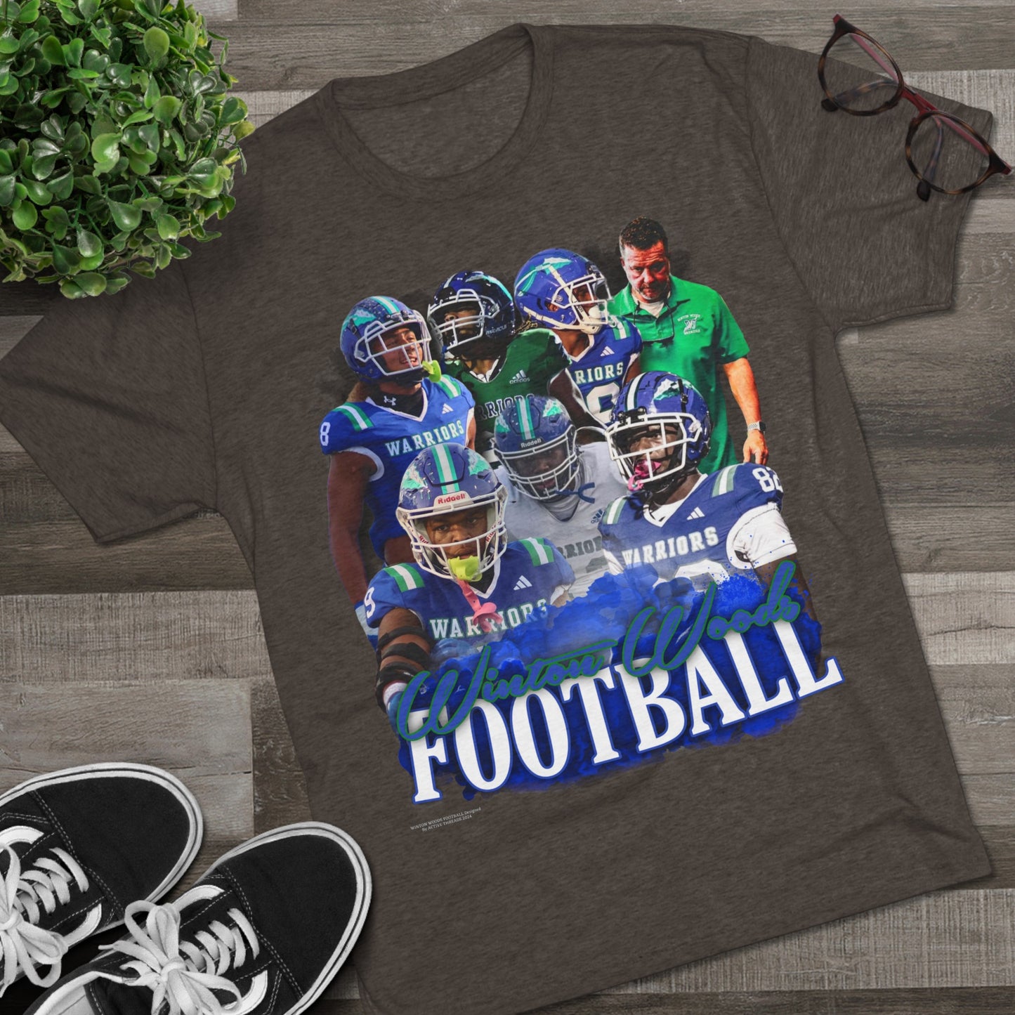Winton Woods Football Tri-Blend Crew Tee