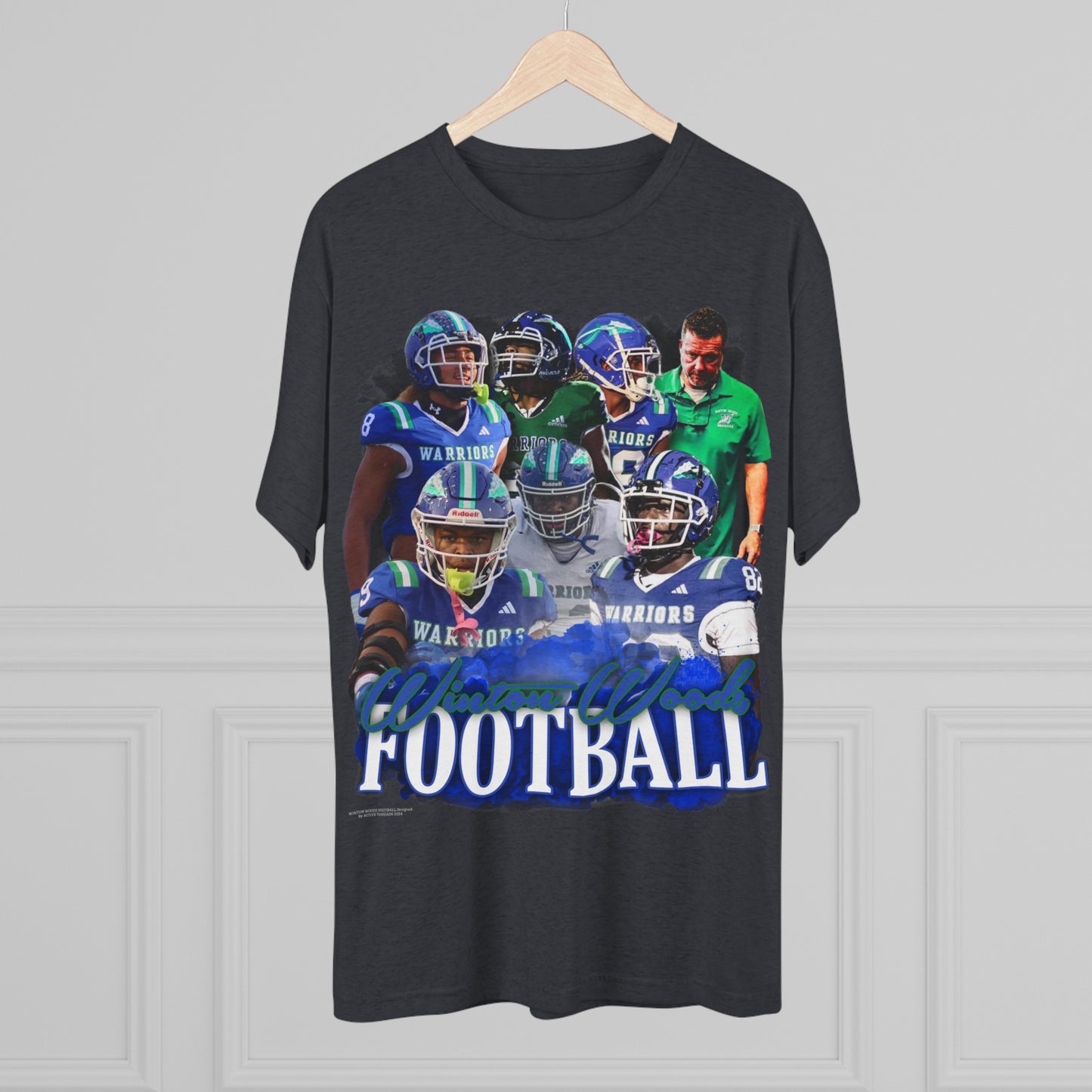 Winton Woods Football Tri-Blend Crew Tee