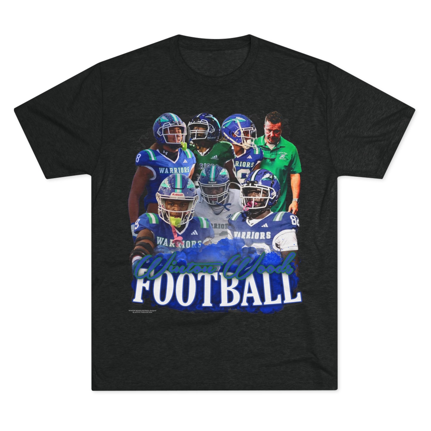 Winton Woods Football Tri-Blend Crew Tee