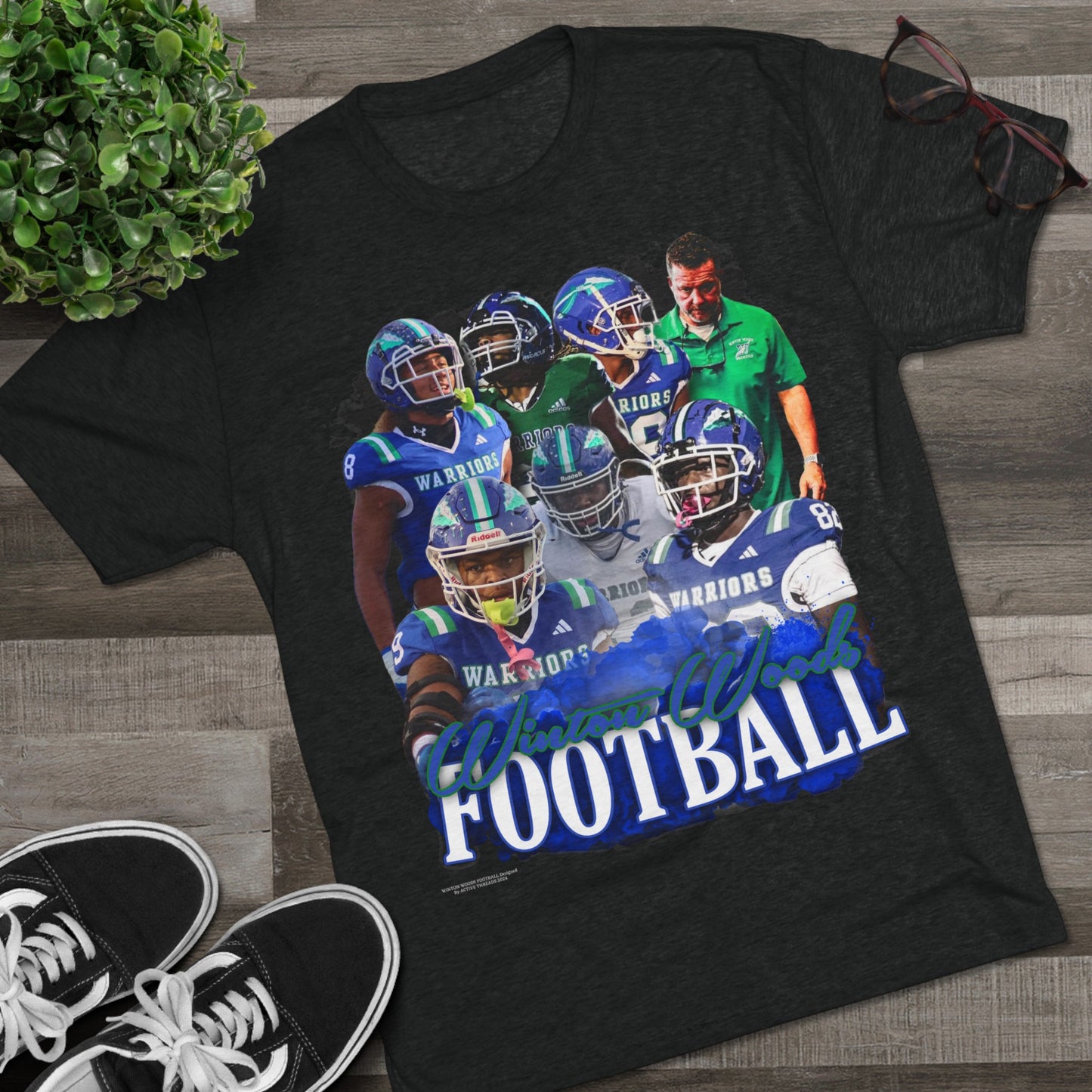 Winton Woods Football Tri-Blend Crew Tee