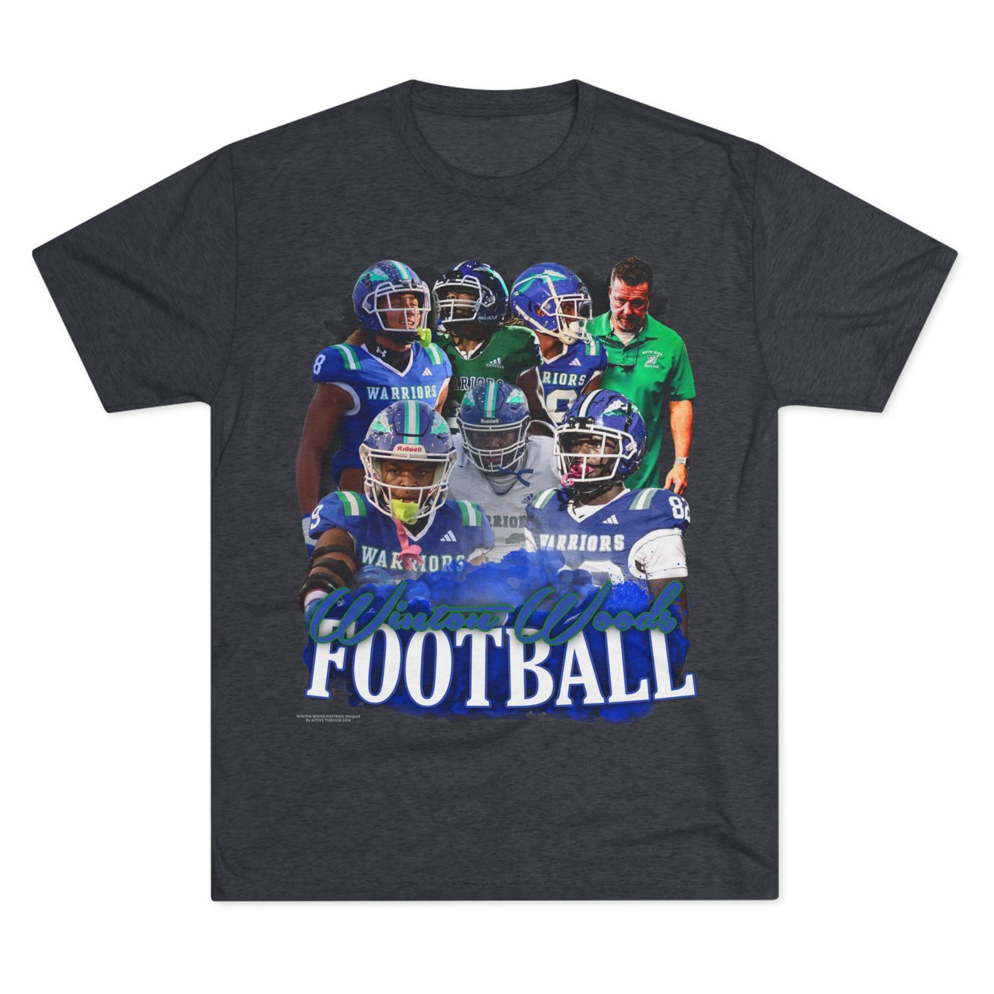 Winton Woods Football Tri-Blend Crew Tee