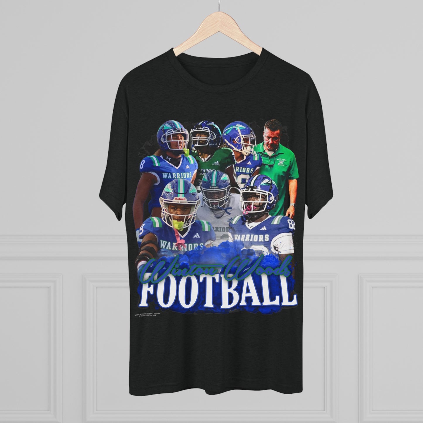 Winton Woods Football Tri-Blend Crew Tee
