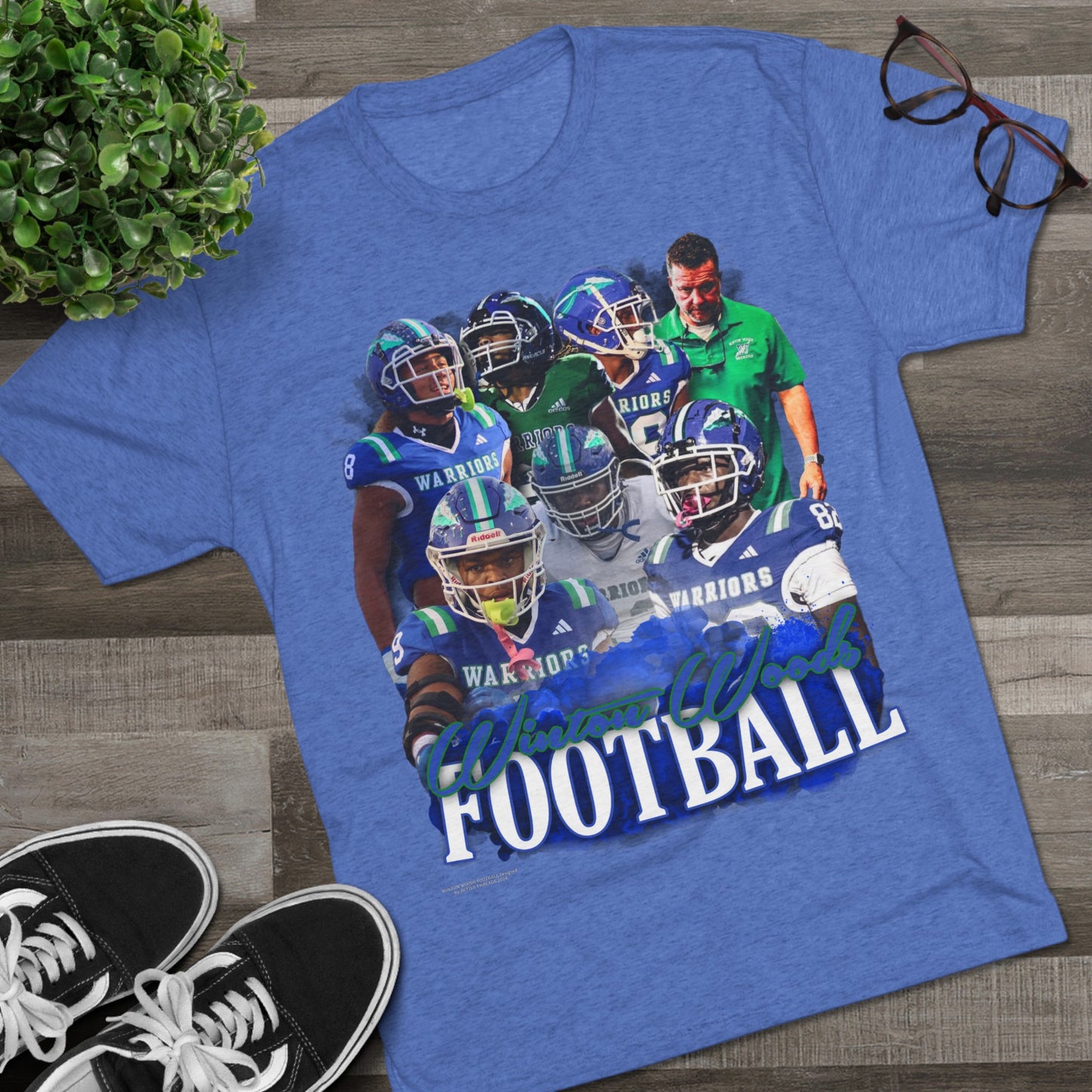 Winton Woods Football Tri-Blend Crew Tee