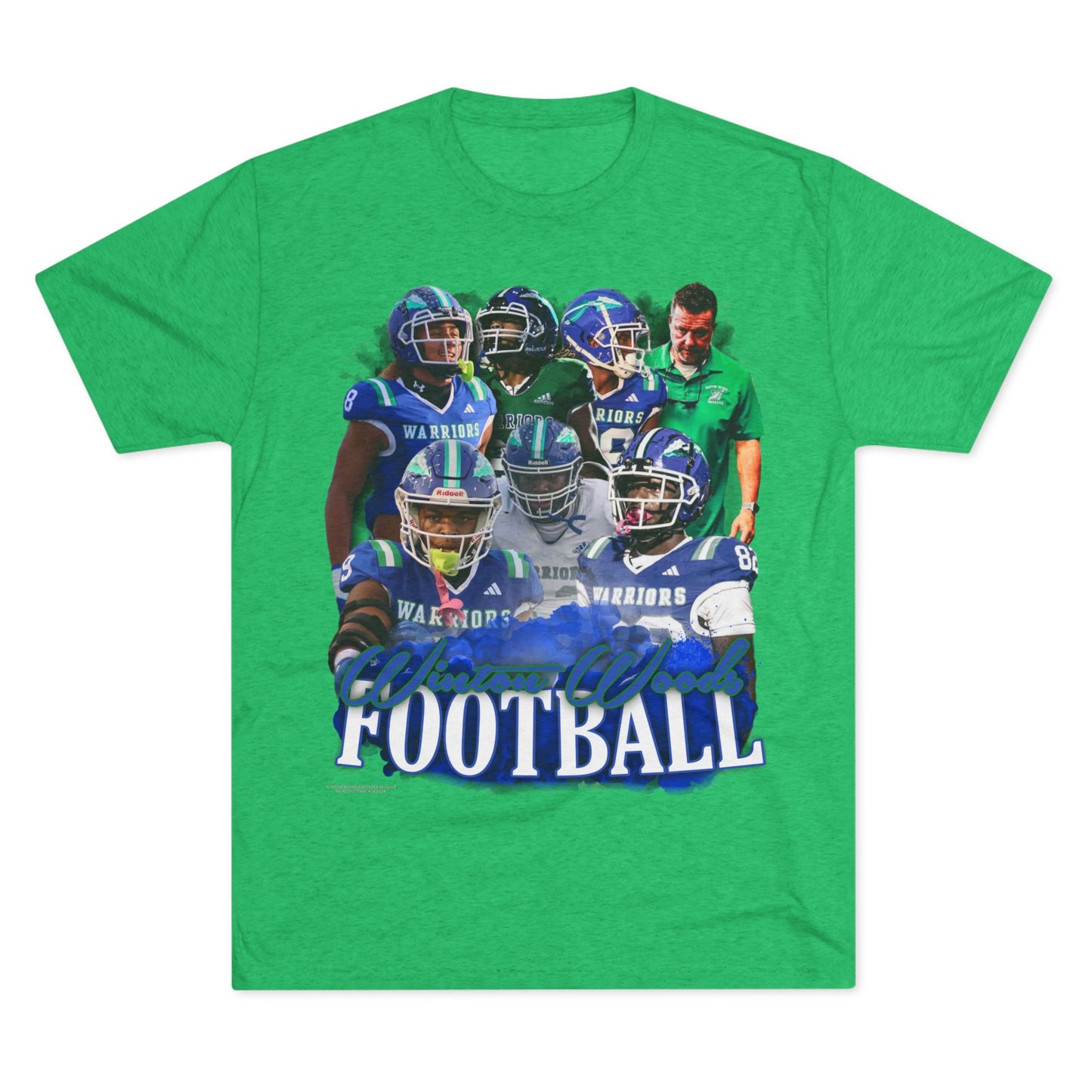 Winton Woods Football Tri-Blend Crew Tee
