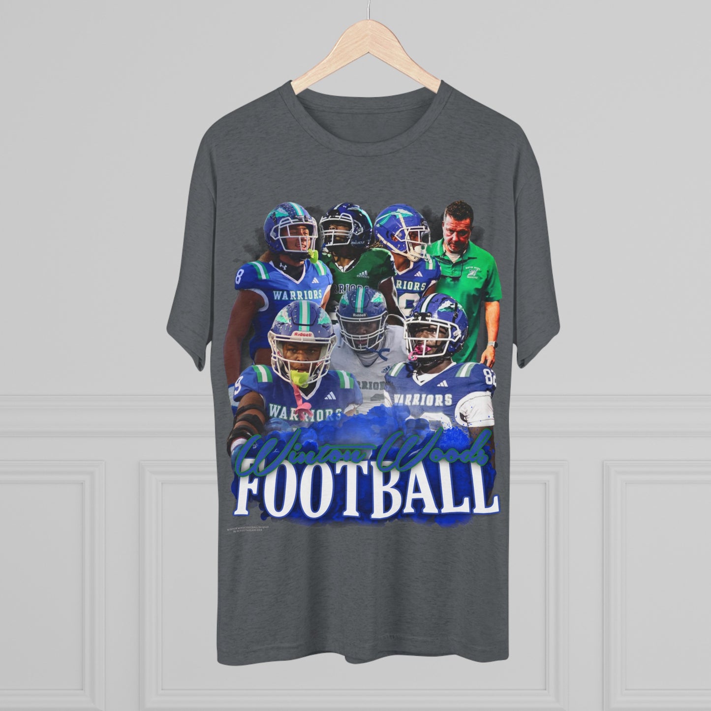 Winton Woods Football Tri-Blend Crew Tee