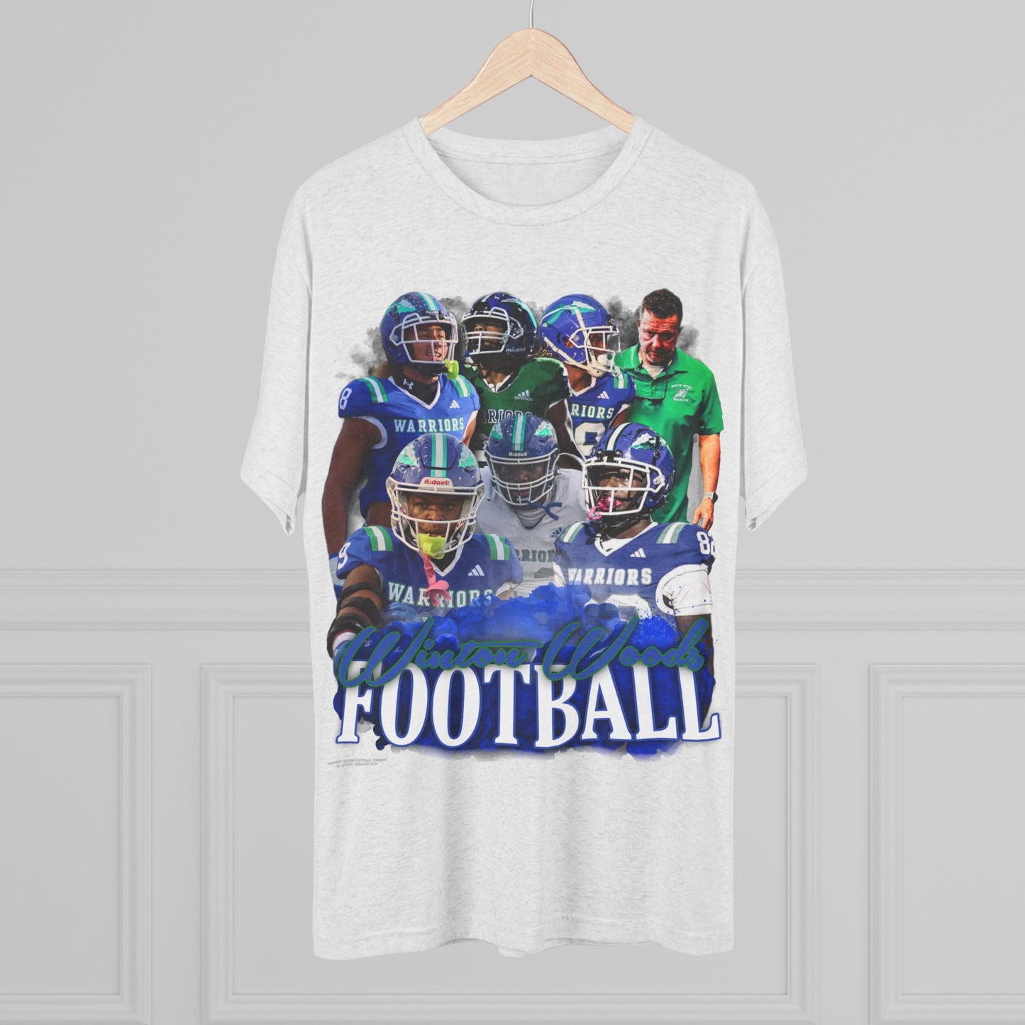 Winton Woods Football Tri-Blend Crew Tee