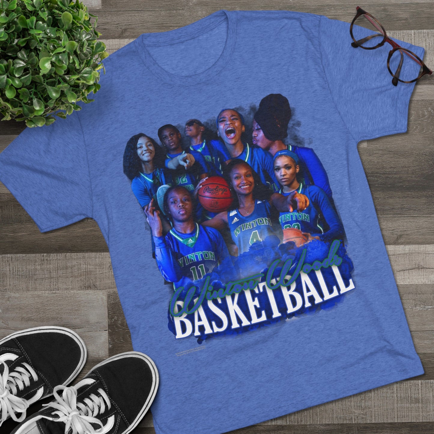 Winton Woods Girls Basketball Tri-Blend Crew Tee