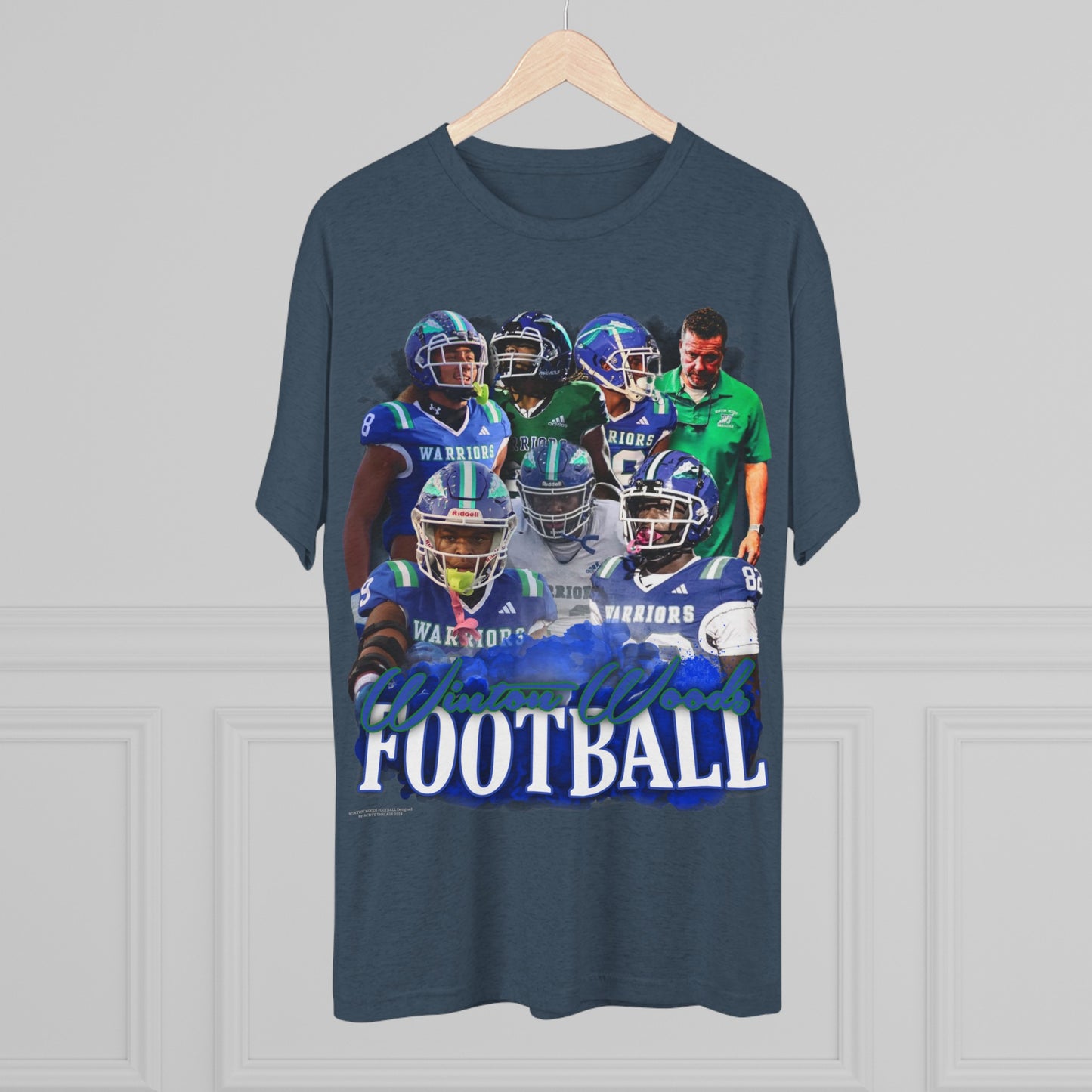 Winton Woods Football Tri-Blend Crew Tee