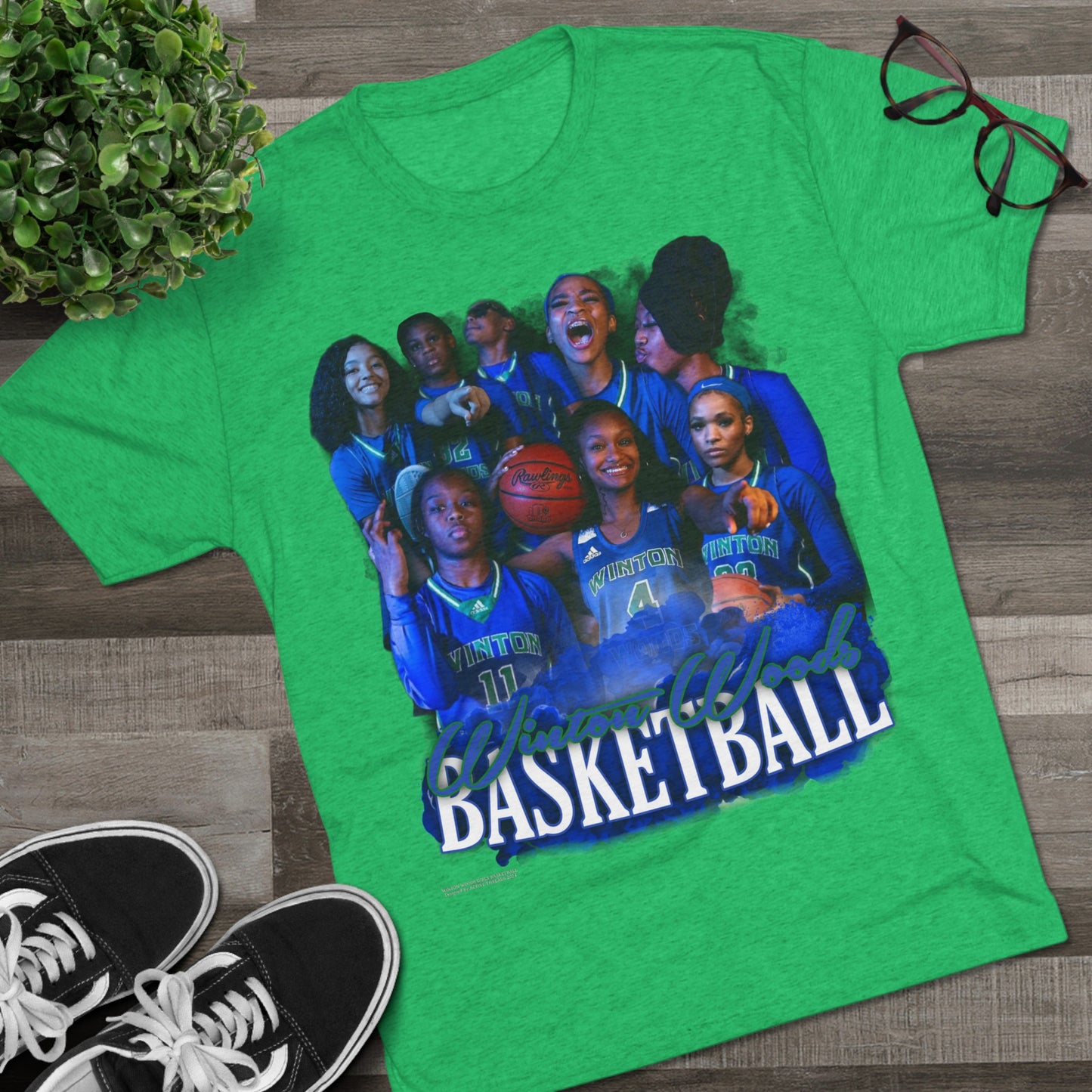Winton Woods Girls Basketball Tri-Blend Crew Tee