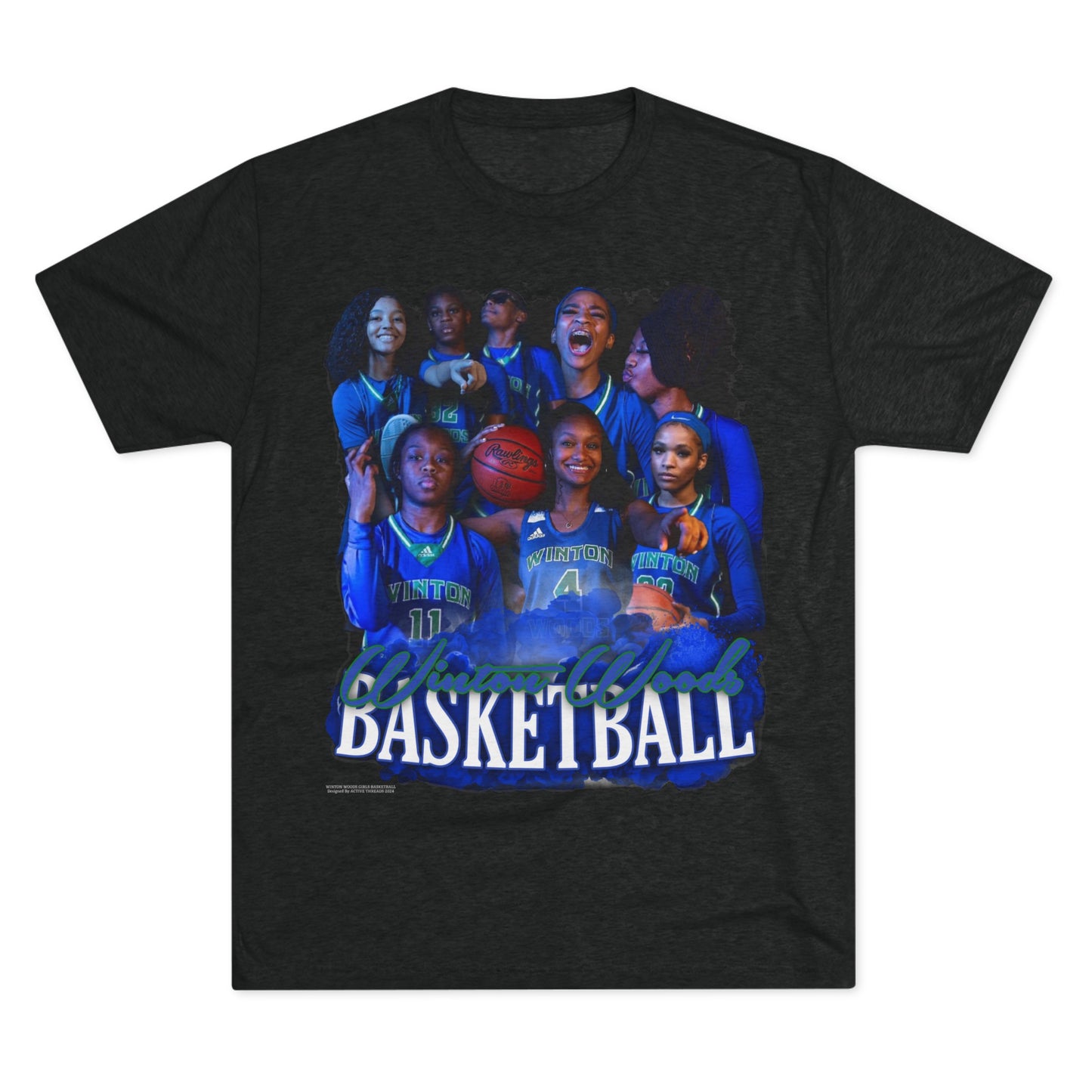 Winton Woods Girls Basketball Tri-Blend Crew Tee